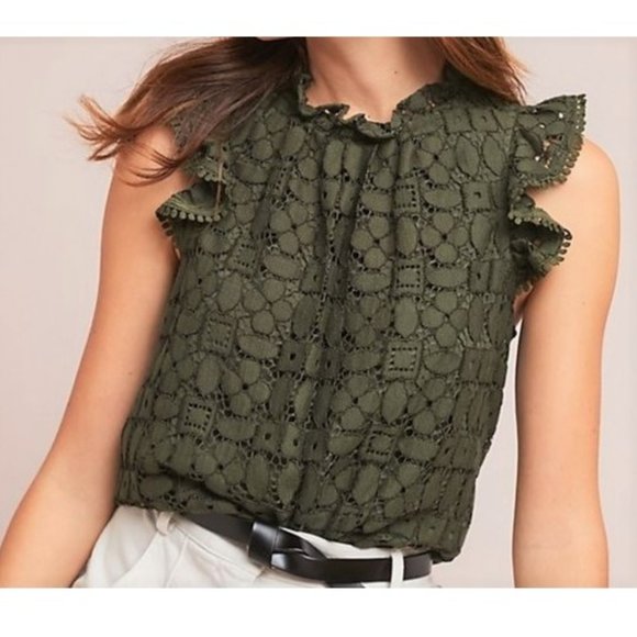Anthropologie Tops - Anthropologie Angelica flutter sleeve top